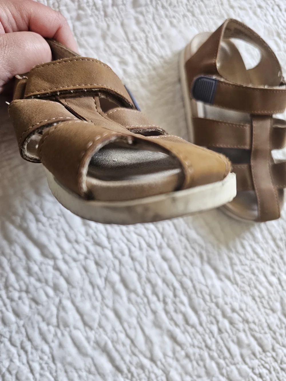 Cat & Jack Brown Kids' Strappy Sandals Boy 9 Child